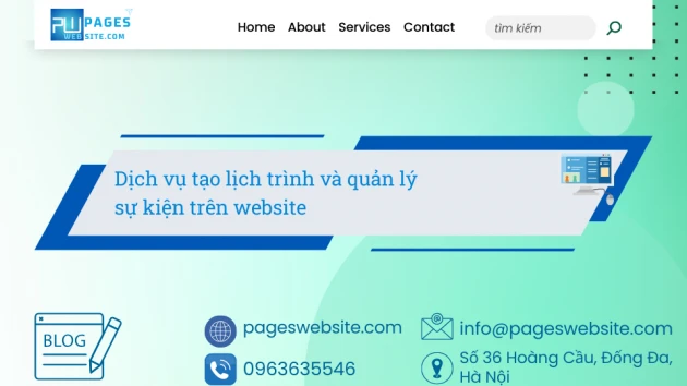 Ảnh của Pageswebsite với tiêu đề Dịch vụ tạo lịch trình và quản lý sự kiện trên website