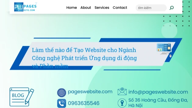 Ảnh blog của Pageswebsite về Làm thế nào để Tạo Website cho Ngành Công nghệ Phát triển Ứng dụng di động và Phần mềm